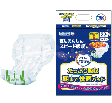 エルモアいちばん たっぷり吸収朝まで快適パッド ｜ 商品情報 ｜ エルモア